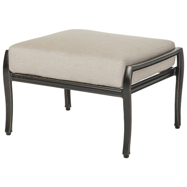 Edge Cast Aluminum Cushion Ottoman by Gensun - Image 2